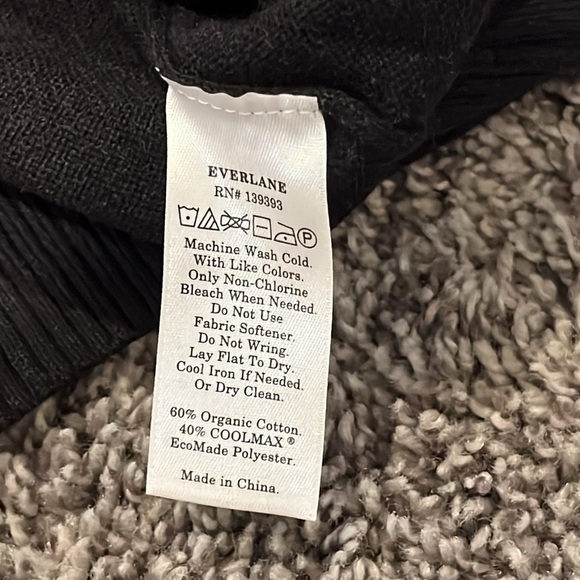 Everlane no sweat crewneck sweater mens small black - Picture 5 of 6